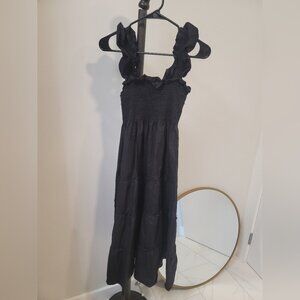Hill House The Nap Dress Black Ruffled Dress - Size XXS